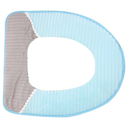 PRETYZOOM Eleganter Toilettensitzbezug Mit Cordstreifen Verdicktes Kissen Für Badezimmer Zufällige Farbe von PRETYZOOM