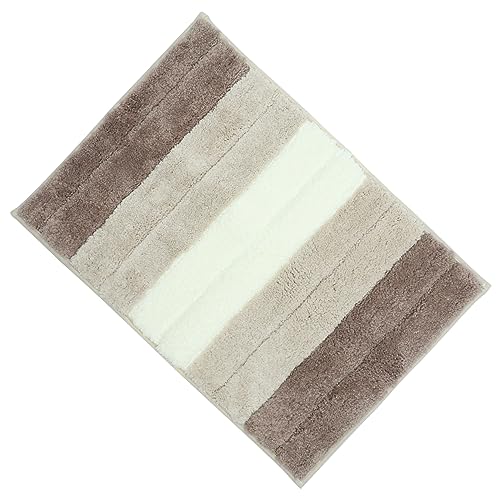 PRETYZOOM rutschfeste Badematte Saugfähiger Komfortabler Badteppich mit Skid Boden für Badezimmer und Duschbereiche Pflegeleicht und Langlebig Stilvolles Gestreiftes Design Farbverlauf Braun PRETYZOOM rutschfeste Badematte Saugfähiger Komfortabler Badteppich mit Skid Boden für Badezimmer und Duschbereiche Pflegeleicht und Langlebig Stilvolles Gestreiftes Design Farbverlauf Braun von PRETYZOOM