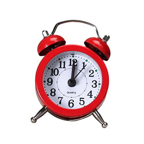 PRETYZOOM Metall Mini Wecker Für Junge Mädchen Und Erwachsene Kleine Tischuhr Mit Ruhigem Betrieb Dekorativer Alarmwecker Rot Für Schlafzimmer Und Wohnräume von PRETYZOOM