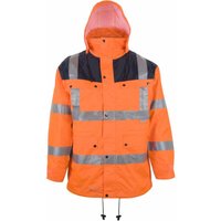 Prevent - Warnschutz-Parka heraustrennbares Steppfutter 3350 Gr. 2XL leuchtorange/blau - leuchtorange/blau von PREVENT