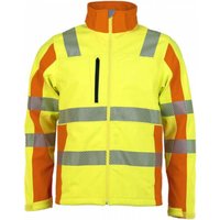 Prevent - Trendline Warnschutz Softshelljacke PTW-DS-79 Gr. 4XL gelb/orange - gelb/orange von PREVENT