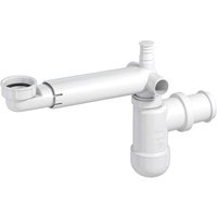 Preloc Sifon für Waschbecken / Badezimmer, platzsparender Universal-Siphon aus recyceltem Kunststoff - Weiß - Prevex von PREVEX