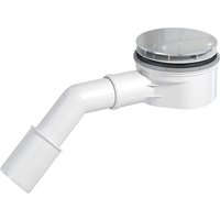 Showerloc flacher Ablaufgarnitur mit Siphon für Duschkabinen / Duschwannen mit von oben zugänglichem Haarsieb, Geeignet für Ablauf 90 mm, von PREVEX