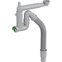 Smartloc Halb-Siphon 1½', Anschlüsse für Waschmaschine oder Geschirrspüler, flexibles Rohr mit Reduzierstück - Prevex von PREVEX