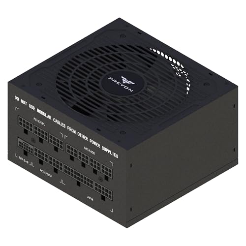 PREYON Eagle Power Gaming 750–1000W Netzteil 80+ Gold – Modular, Leise, Kompakt, Für Gamer & Kreative, 600W GPU-Support, Japanische Kondensatoren, Hohe Effizienz, Premium-Design PREYON Eagle Power Gaming 750–1000W Netzteil 80+ Gold – Modular, Leise, Kompakt, Für Gamer & Kreative, 600W GPU-Support, Japanische Kondensatoren, Hohe Effizienz, Premium-Design von PREYON