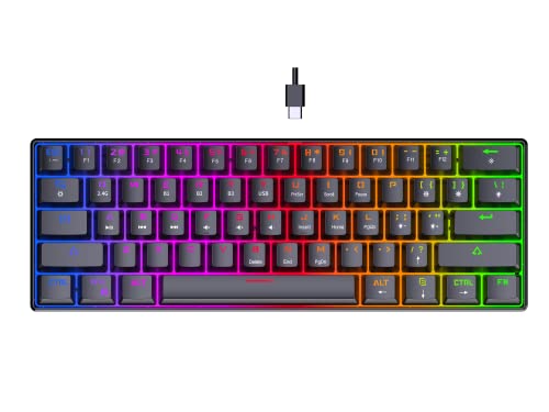 PREYON Red All Claw Gaming tastatur mit USB C, Bluetooth, 2.4 GHz - Mechanische Tastatur mit Hintergrundbeleuchtung - 60% Tastatur - Hot Swap - 2500 mAH Akku - Gateron Red Schalter - Tastatur PREYON Red All Claw Gaming tastatur mit USB C, Bluetooth, 2.4 GHz - Mechanische Tastatur mit Hintergrundbeleuchtung - 60% Tastatur - Hot Swap - 2500 mAH Akku - Gateron Red Schalter - Tastatur von PREYON