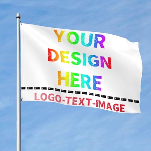 Benutzerdefinierte Doppelseitige Flagge 2x3ft - Personalisieren Sie Ihr Logo/Text/Foto, Banner für Garten, individuelle Campingflagge von PRFELMG