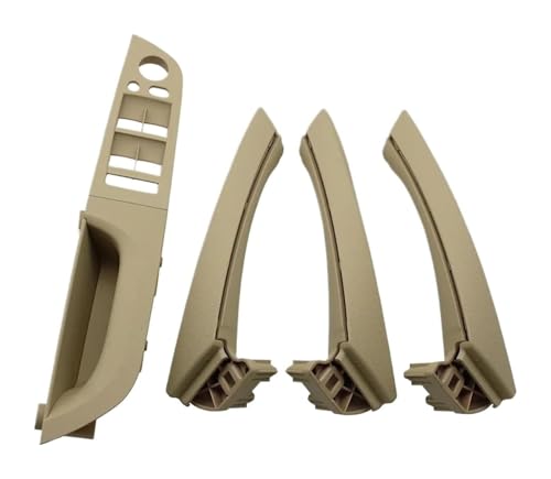PRGPMSUNAD Innentürgriffe Für 3er E90 E91 316 318 320 325 328i 2004–2012 LHD Innentürgriff Aus Kunststoff Mit Abdeckungsverkleidung Komplettes Set(Beige,35.5 High-end) von PRGPMSUNAD