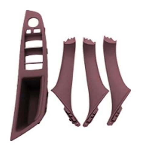 PRGPMSUNAD Innentürgriffe Für 5 Series F10 F11 2010-2017 Auto Innen Tür Griff Panel Pull Trim Abdeckung(Wine Red,Set) von PRGPMSUNAD