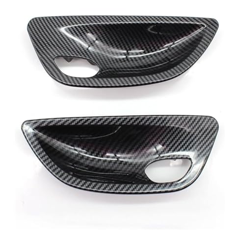 PRGPMSUNAD Innentürgriffe Für 5 Series F10 F11 F18 2010-2017 Links Rechts 2/4Pcs Auto Innen Türgriff Schüssel Abdeckung Trim(Carbon,2pcs Set) von PRGPMSUNAD