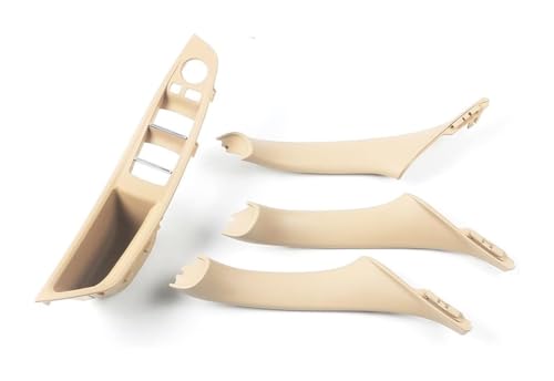 PRGPMSUNAD Innentürgriffe Für 5 Series F10 F11 Grau Beige Schwarz Auto Innen Tür Griff Panel Pull Trim Abdeckung(4pc Beige Yellow) von PRGPMSUNAD