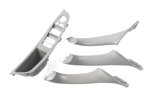 PRGPMSUNAD Innentürgriffe Für 5 Series F10 F11 Grau Beige Schwarz Auto Innen Tür Griff Panel Pull Trim Abdeckung(4pc Grey) von PRGPMSUNAD