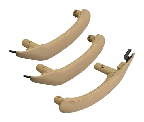 PRGPMSUNAD Innentürgriffe Für B&MW X3 X4 F25 F26 2010-2016 Schwarze Leder-Außenabdeckung Komplettset Innentür-Armlehnen-Zuggriff(Beige,RHD SET) von PRGPMSUNAD