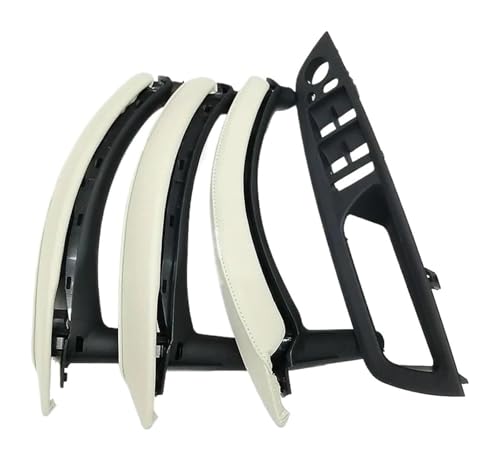 PRGPMSUNAD Innentürgriffe Für B&MW X5 X6 E70 E71 2007-2014 LHD RHD Innentür Fenster Schalter Panel Pull Griff(Creamy,RHD) von PRGPMSUNAD