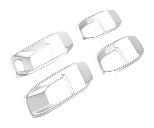 PRGPMSUNAD Innentürgriffe Für J&eep Für Wrangler JL 2018-2022 Auto Innen Tür Griff Schüssel Dekoration Abdeckung Aufkleber(Sliver,4PC) von PRGPMSUNAD