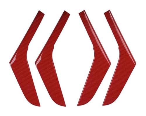 PRGPMSUNAD Innentürgriffe Für VW Für G&olf 6 GTI MK6 2009-2014 Innen Tür Panel Pull Streifen Griff Red Carbon Fiber(A Front x Rear) von PRGPMSUNAD