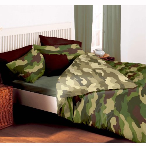 Camouflage Doppel Bettbezug und Kissenbezug Set von PRH