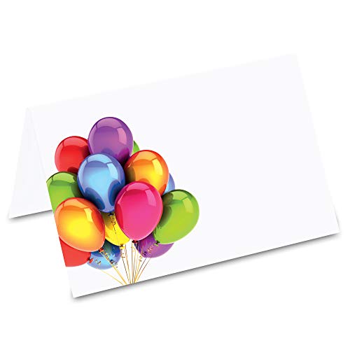 PRICARO Tischkarten "Glitzerballons", 50 Stück von PRICARO