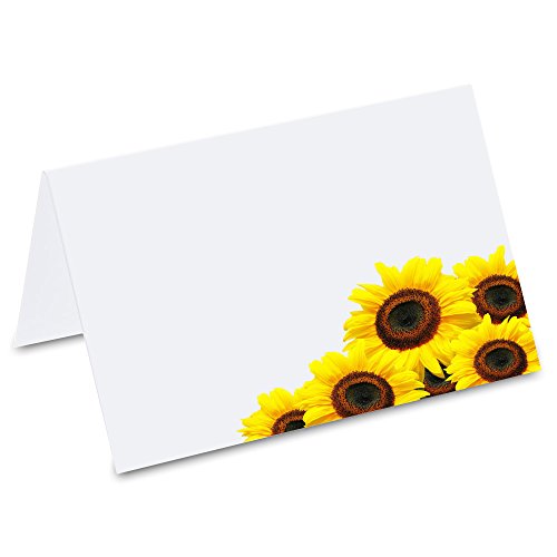 PRICARO Tischkarten Sonnenblume, gelb, 50 Stück von PRICARO
