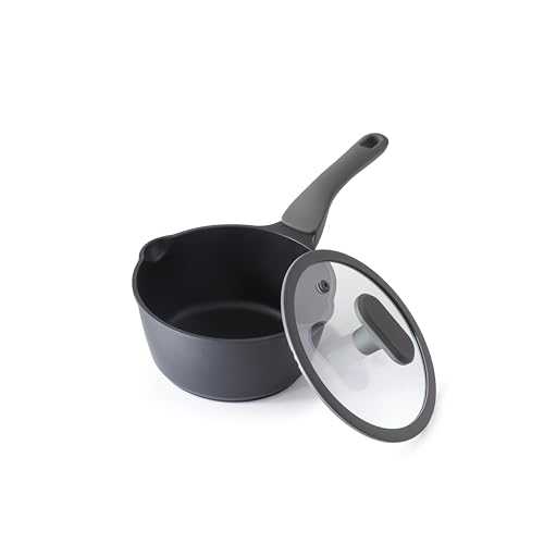 PRICUSIS Antihaft-Kochtopf mit Deckel, 2 Quart ungiftiger Topf mit Ausgießern, vollständig beschichtet, 100% spülmaschinenfest, induktionsgeeignet und ofenfest, PTFE- und PFOA-frei, schwarzer Sesam PRICUSIS Antihaft-Kochtopf mit Deckel, 2 Quart ungiftiger Topf mit Ausgießern, vollständig beschichtet, 100% spülmaschinenfest, induktionsgeeignet und ofenfest, PTFE- und PFOA-frei, schwarzer Sesam von PRICUSIS