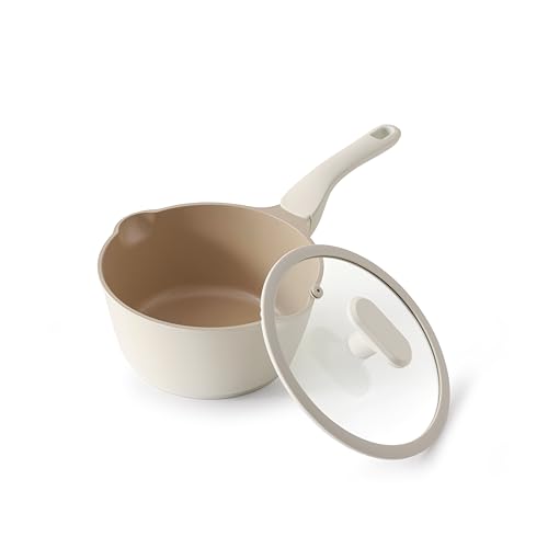 PRICUSIS Keramik-Kochtopf mit Deckel, 2,7 l, ungiftiger Topf mit Ausgießern, vollständig beschichtet, 100% spülmaschinenfest, induktions- und ofenfest, PTFE-PFAS- und PFOA-frei, Kokosnussweiß PRICUSIS Keramik-Kochtopf mit Deckel, 2,7 l, ungiftiger Topf mit Ausgießern, vollständig beschichtet, 100% spülmaschinenfest, induktions- und ofenfest, PTFE-PFAS- und PFOA-frei, Kokosnussweiß von PRICUSIS
