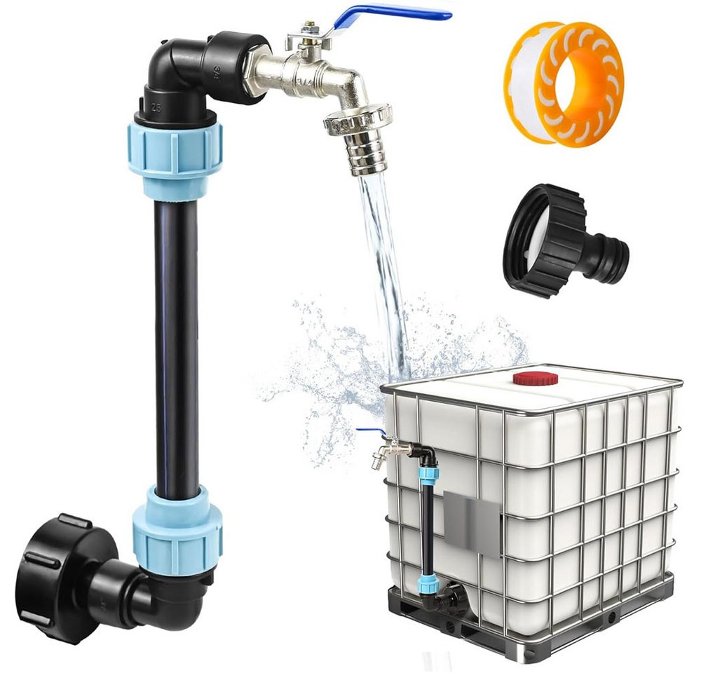 PRIISF Absperrschieber IBC Schwanenhals 3/4" Auslaufhahn Regenwassertank S60x6 Grobgewinde, (IBC Adapter Mit Schwanenhals Messing Wasserhahn, IBC Container Adapter S60x6 Absperrhahn IBC Tank Verbinder), IBC Wasserhahn Verbinder Zubehör für Regentonne, Tank, Öltank PRIISF Absperrschieber IBC Schwanenhals 3/4" Auslaufhahn Regenwassertank S60x6 Grobgewinde, (IBC Adapter Mit Schwanenhals Messing Wasserhahn, IBC Container Adapter S60x6 Absperrhahn IBC Tank Verbinder), IBC Wasserhahn Verbinder Zubehör für Regentonne, Tank, Öltank von PRIISF