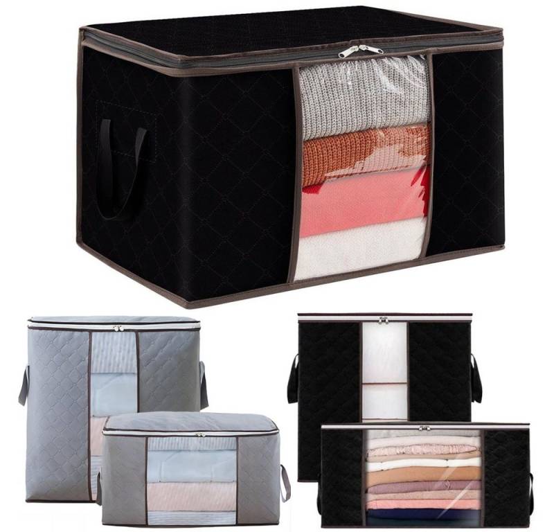 PRIISF Aufbewahrungsbox feste faltbare Kleideraufbewahrung Box mit Deckel Bettdecken Organizer (Große Aufbewahrungstasche Schrank mit verstärkt Griff Reißverschluss, Kleiderständer Unterbettkommoden), für Kleidung, Bettwäsche, Steppdecke, Kissen PRIISF Aufbewahrungsbox feste faltbare Kleideraufbewahrung Box mit Deckel Bettdecken Organizer (Große Aufbewahrungstasche Schrank mit verstärkt Griff Reißverschluss, Kleiderständer Unterbettkommoden), für Kleidung, Bettwäsche, Steppdecke, Kissen von PRIISF