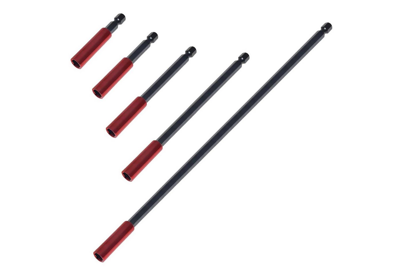 PRIISF Bithalter Magnetisch 1/4" Bithalter Set Adapter Verlängerung 50 60 100 150 300mm, Sechskantschaft 1/4 ", (5 Stück Universalhalter Bithalter Magnetisch Schnellspannend Verlängerung, Lang magnetischer Bit Halter Bohrfutter Adapter), für Bohrmaschine, Schraubendreher, Windschraube, Gewindeschraube PRIISF Bithalter Magnetisch 1/4" Bithalter Set Adapter Verlängerung 50 60 100 150 300mm, Sechskantschaft 1/4 ", (5 Stück Universalhalter Bithalter Magnetisch Schnellspannend Verlängerung, Lang magnetischer Bit Halter Bohrfutter Adapter), für Bohrmaschine, Schraubendreher, Windschraube, Gewindeschraube von PRIISF