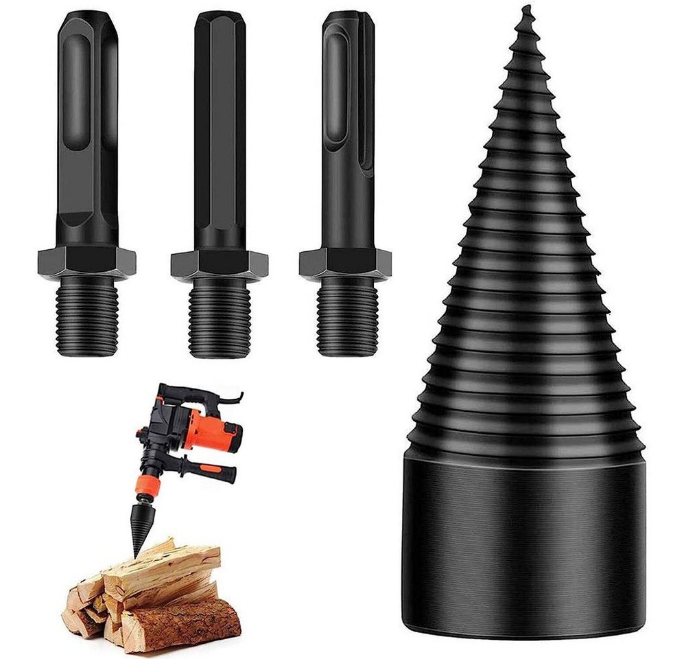 PRIISF Bohrer- und Bit-Set HOLZSPALTER KEGELSPALTER BOHRER DRILL KEGEL SPALTBOHRER BOHRMASCHINE, (32mm 42mm mit 3 Adapter, Präzises & schnelles Spalter für Holz, Bohrkegel Holzspaltbohrer chraube Kegel Schaft), für Brennholz Holzspalter Bohrmaschine Stufenbohrer PRIISF Bohrer- und Bit-Set HOLZSPALTER KEGELSPALTER BOHRER DRILL KEGEL SPALTBOHRER BOHRMASCHINE, (32mm 42mm mit 3 Adapter, Präzises & schnelles Spalter für Holz, Bohrkegel Holzspaltbohrer chraube Kegel Schaft), für Brennholz Holzspalter Bohrmaschine Stufenbohrer von PRIISF