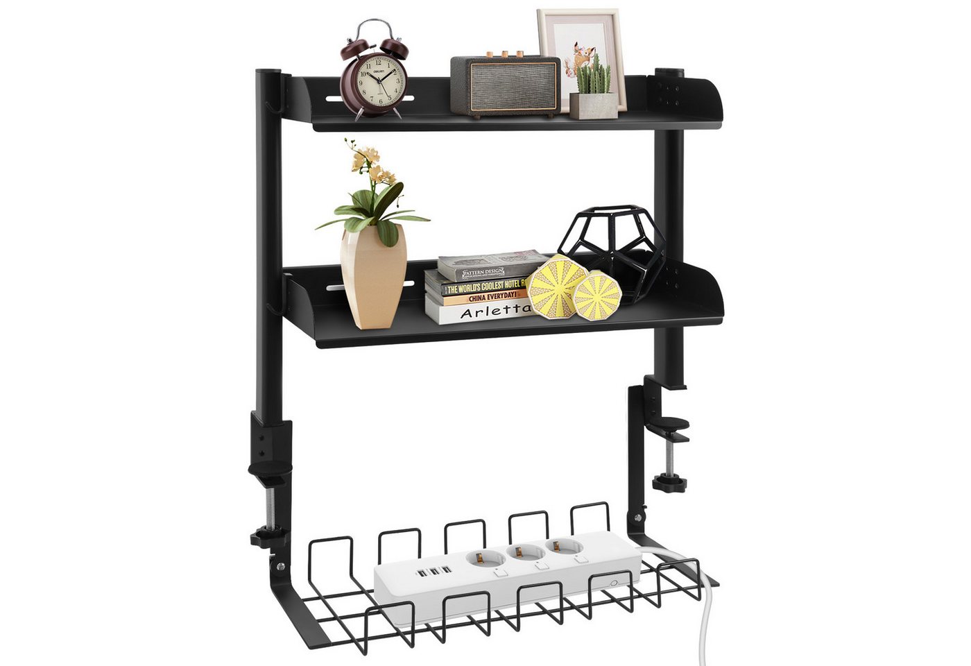 PRIISF Bücherwand Schreibtischregal Tischorganizer Klemmbar Regal Kabelkanal Kabelwanne, Höhen Verstellbare Schreibtisch Organizer Klemmregal für Schreibtische, Desktop Bücherregal mit Kabelführung Kabelmanagement ohne Bohren PRIISF Bücherwand Schreibtischregal Tischorganizer Klemmbar Regal Kabelkanal Kabelwanne, Höhen Verstellbare Schreibtisch Organizer Klemmregal für Schreibtische, Desktop Bücherregal mit Kabelführung Kabelmanagement ohne Bohren von PRIISF