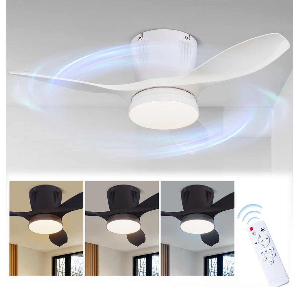 PRIISF Deckenleuchte 42W Deckenventilator mit Beleuchtung LED Deckenlampe Leiser Ventilator, Fernbedienung-gesteuert, Decken Ventilator Kühler mit 3CCT Dimmbar Leuchte, 54cm Durchmesser Großem Luftvolumen Deckenventilator, mit Speicherfunktion, Decken-Ventilator Einstellbare Helligkeit 3000K - 6500K Deckenleuchte PRIISF Deckenleuchte 42W Deckenventilator mit Beleuchtung LED Deckenlampe Leiser Ventilator, Fernbedienung-gesteuert, Decken Ventilator Kühler mit 3CCT Dimmbar Leuchte, 54cm Durchmesser Großem Luftvolumen Deckenventilator, mit Speicherfunktion, Decken-Ventilator Einstellbare Helligkeit 3000K - 6500K Deckenleuchte von PRIISF