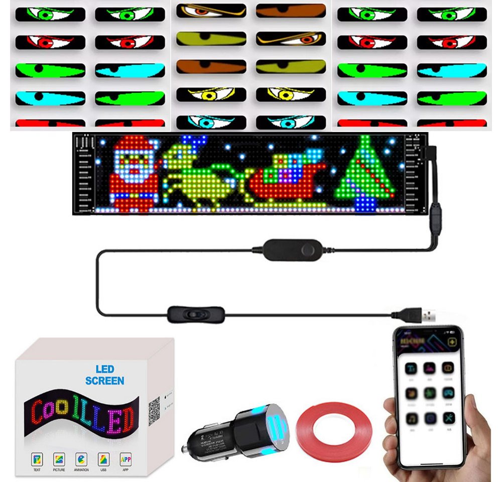 PRIISF Dekolicht Bunte Augenlampe Flexible Sign LED Augen Fenster DIY, LED RGB Display Laufschrift Programmierbar Werbetafel, spezifische Devil's Eye LED-Bildschirm Auge Dynamische Licht PRIISF Dekolicht Bunte Augenlampe Flexible Sign LED Augen Fenster DIY, LED RGB Display Laufschrift Programmierbar Werbetafel, spezifische Devil's Eye LED-Bildschirm Auge Dynamische Licht von PRIISF
