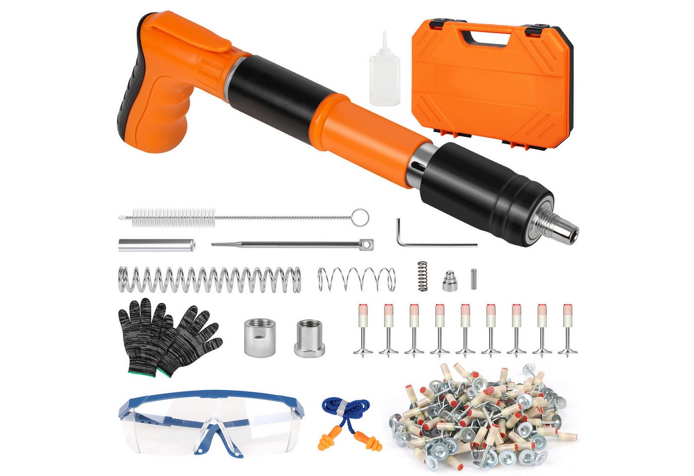 PRIISF Druckluft-Nagler Mini Nagelpistole Pneumatisch mit 150 Nägeln integrierte Luftnagler, Tragbare Hochdruck-Nagelpistole DIY Nagel-Wandbefestigungswerkzeug PRIISF Druckluft-Nagler Mini Nagelpistole Pneumatisch mit 150 Nägeln integrierte Luftnagler, Tragbare Hochdruck-Nagelpistole DIY Nagel-Wandbefestigungswerkzeug von PRIISF
