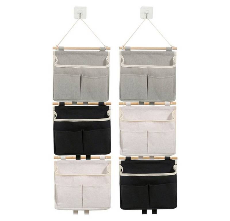 PRIISF Hängeaufbewahrung Aufbewahrungstasche Hängeorganizer Wandregalhalter Tür Wand Organizer (mit 3 Fächern, 6*25*23cm), Wandaufbewahrung Wand Organizer Hängeaufbewahrung von PRIISF