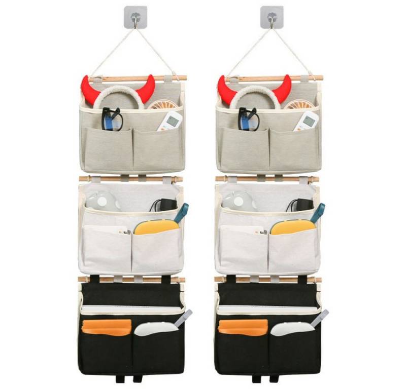 PRIISF Hängeregal Türaufhängetasche Hängeorganizer Stoff Aufbewahrung Storage Wandtasche, Hängeregal Aufbewahrungsbox Hänge Organizer, Aufbewahrungstasche Hängeaufbewahrung Wandregalhalter Hängekorb von PRIISF