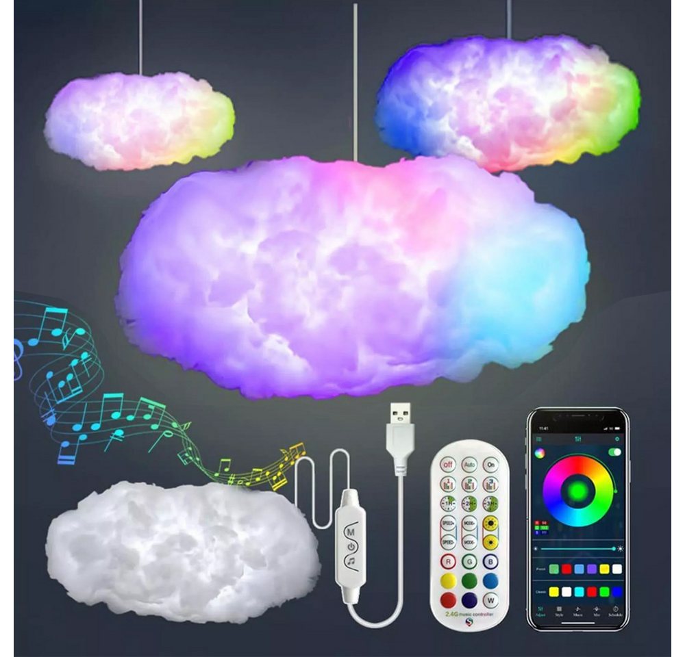 PRIISF LED Deckenleuchte LED Deckenlampe RGB Bluetooth Lautsprecher Fernbedienung APP-Steuerung, Thundercloud, Modern Wolken Kinderlampe Dimmbar, kinderzimmerlampe LED Pendelleuchte Hängelampe Wolke Baumwolle Licht, für mädchen Jungen Kinder Babyzimmer Schlafzimmer Wohnzimmer PRIISF LED Deckenleuchte LED Deckenlampe RGB Bluetooth Lautsprecher Fernbedienung APP-Steuerung, Thundercloud, Modern Wolken Kinderlampe Dimmbar, kinderzimmerlampe LED Pendelleuchte Hängelampe Wolke Baumwolle Licht, für mädchen Jungen Kinder Babyzimmer Schlafzimmer Wohnzimmer von PRIISF