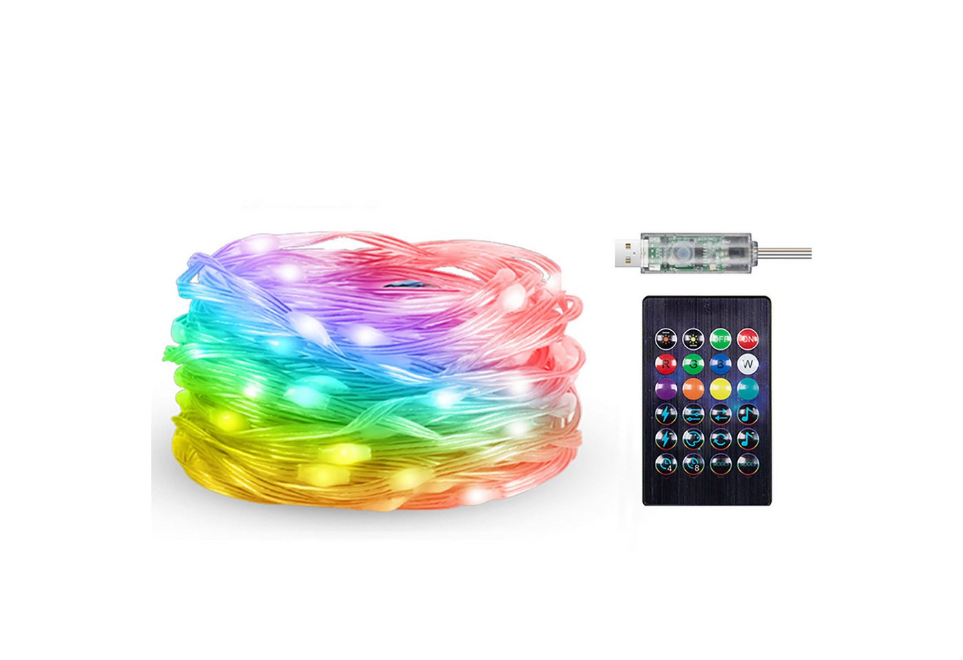 PRIISF LED-Lichterkette 5M 50LEDs Lichterschlauch RGB Lichterkette Beleuchtung Kupferdraht, Smart APP Musik Sync Weihnachten Lichterketten Party Lichtschlauch PRIISF LED-Lichterkette 5M 50LEDs Lichterschlauch RGB Lichterkette Beleuchtung Kupferdraht, Smart APP Musik Sync Weihnachten Lichterketten Party Lichtschlauch von PRIISF