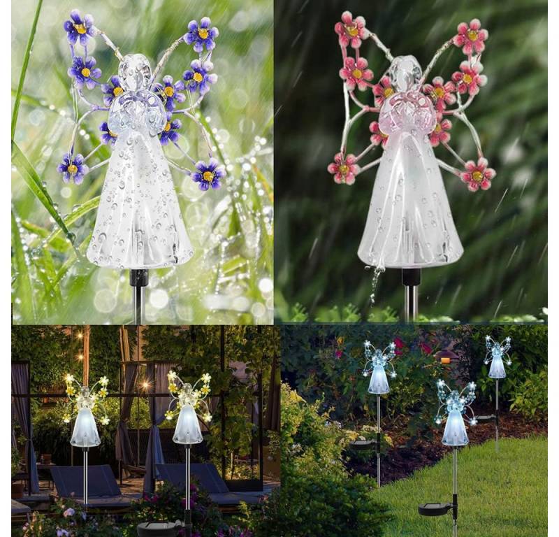 PRIISF LED-Lichterkette LED Solarleuchte Leuchtende Dekofigur Gartenleuchten Rasenlicht Außen, IP65 Solarlampe LED Pfadlichter Wegeleuchte Landschaftslampe von PRIISF