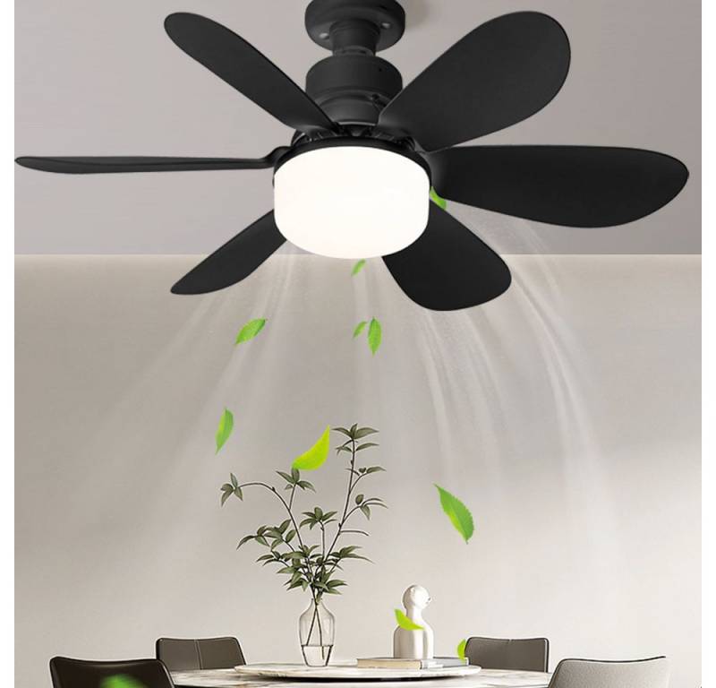 PRIISF LED Pendelleuchte Deckenventilator mit Beleuchtung LED Dimmbar Lüfterlicht Deckenlampe, Nachtlichtmodus, Moderne Leiser Timer Ventilatorlampen Kronleuchter, LED Ventilator Deckenleuchte Schlafraum Lampe mit Fernbedienung, Schlafzimmerlampe, Wohnzimmerlampe, Deckenlampe mit Ventilator von PRIISF