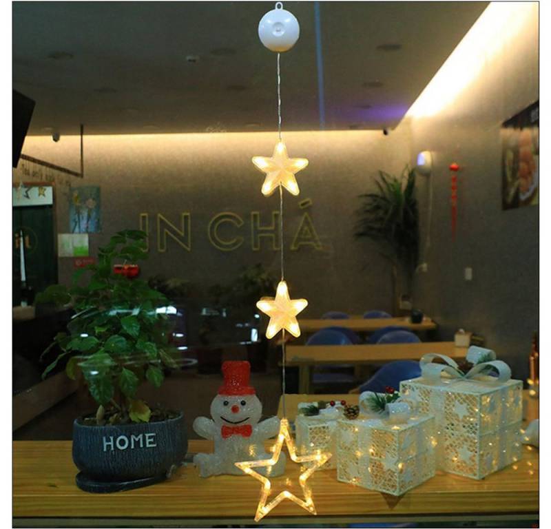 PRIISF LED Stern Weihnachtsstern Adventsstern Weihnachtsbeleuchtung Xmas Hängend Deko, Stern, Weihnachtsbeleuchtung, Lichternetz, Warmweiß, Licht Lichtervorhang Weihnachtsdeko Lichterkette Fenstersilhouette von PRIISF