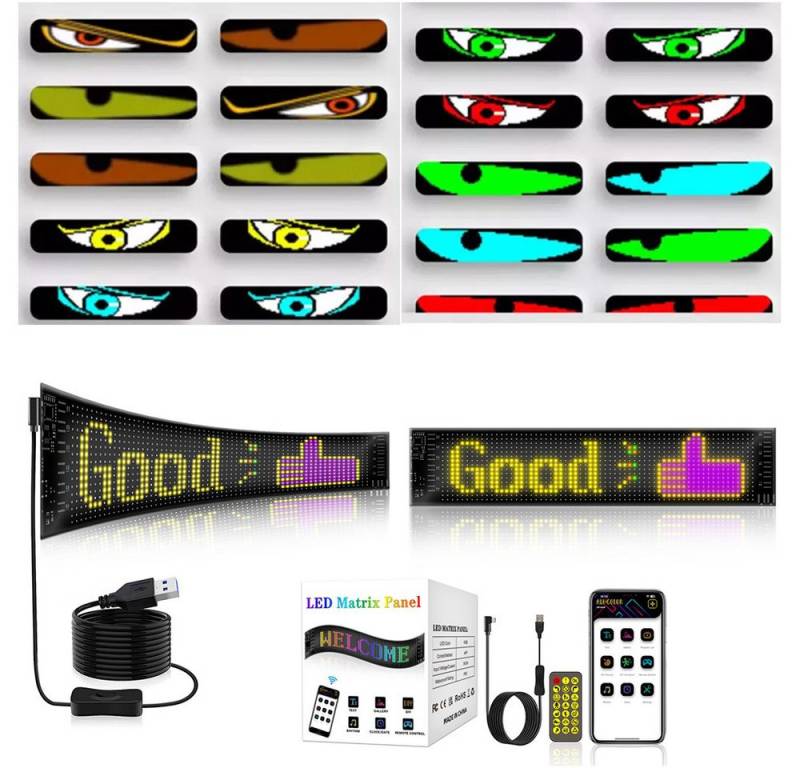 PRIISF LED Stripe Spezifische Devil's Eyes LED-Bildschirm Auge Licht Dynamische, Programmierbar Werbetafel Laufschrift Anzeige Scrollen flexibler von PRIISF