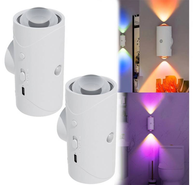 PRIISF LED Wandstrahler Modern Wandleuchte Wandlampe Flur Strahler Up Down Innen RGB Leuchte, AKKU, mit Bewegungsmelder, Kabellose Strahler Dimmbar Nachtlicht, Wand-Lampe Strahler RGB Modern Effekt Leuchte Nachttischlampe PRIISF LED Wandstrahler Modern Wandleuchte Wandlampe Flur Strahler Up Down Innen RGB Leuchte, AKKU, mit Bewegungsmelder, Kabellose Strahler Dimmbar Nachtlicht, Wand-Lampe Strahler RGB Modern Effekt Leuchte Nachttischlampe von PRIISF