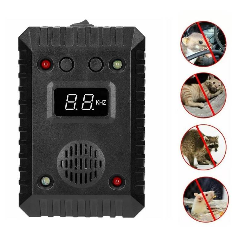 PRIISF Lebendfalle Ultraschall Marderschreck Mäuse Ratten Repeller Marderschreck Haus KFZ, 12-24V Marderabwehr USB 80m² Mäuseabwehr Dachböde tierschonend sicher von PRIISF
