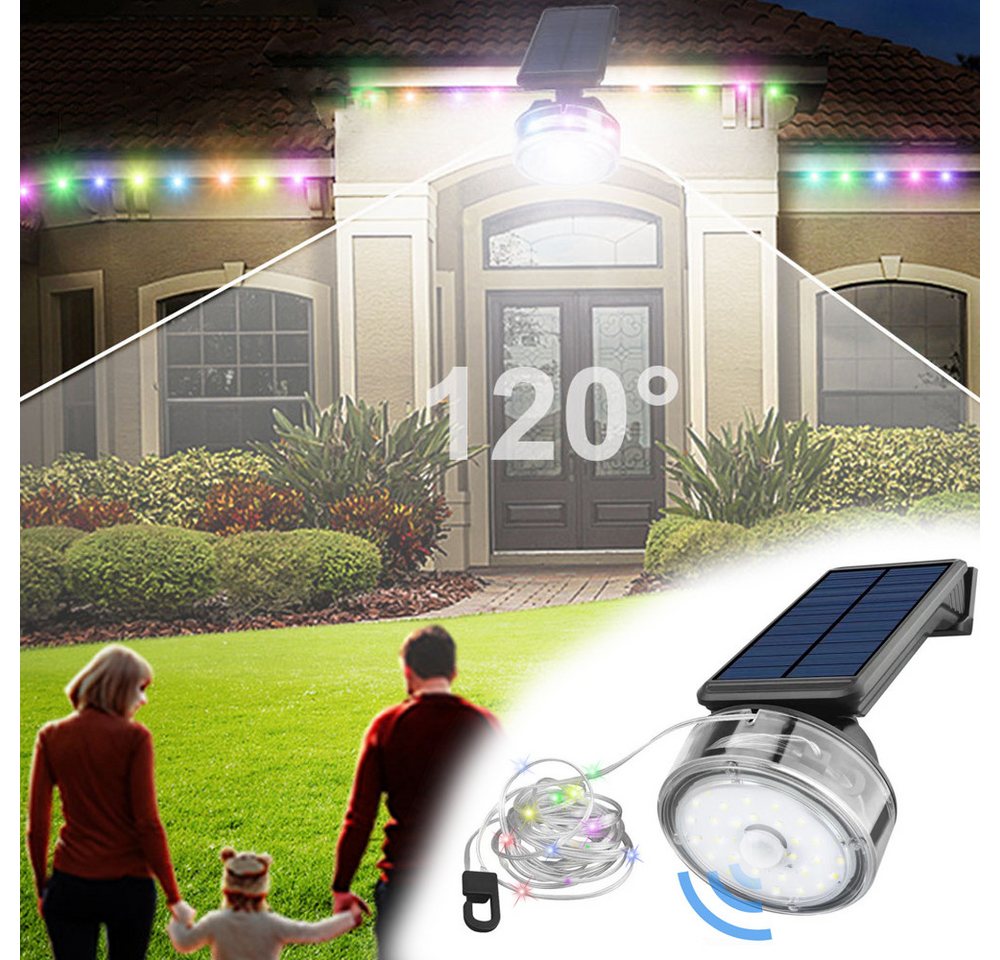 PRIISF Lichterkette RGB Lichterketten Außenbeleuchtung Solar Flutlichter LED Solarstrahler, mit Bewegungsmelder Außenleuchte Scheinwerfer flackernde Lichtschlauch PRIISF Lichterkette RGB Lichterketten Außenbeleuchtung Solar Flutlichter LED Solarstrahler, mit Bewegungsmelder Außenleuchte Scheinwerfer flackernde Lichtschlauch von PRIISF