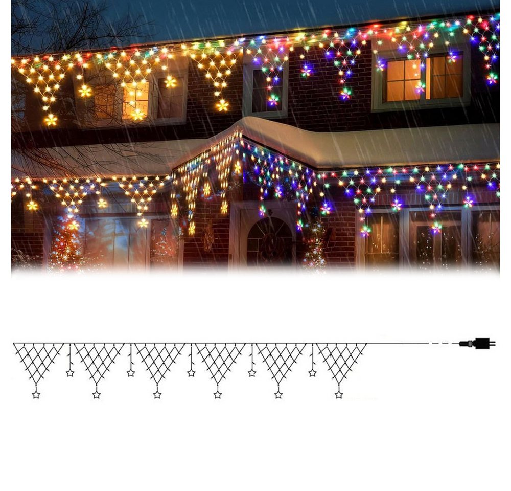 PRIISF Lichtervorhang LED Lichterkette Eisregen Lichtervorhang Weihnachtsdeko Aussen 8 Modi, 400cm Balkon Bogen Außenlichterkette Sternenvorhang Xmas Beleuchtung PRIISF Lichtervorhang LED Lichterkette Eisregen Lichtervorhang Weihnachtsdeko Aussen 8 Modi, 400cm Balkon Bogen Außenlichterkette Sternenvorhang Xmas Beleuchtung von PRIISF