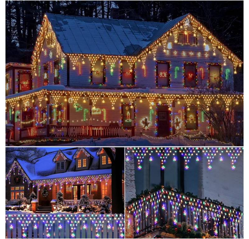 PRIISF Lichtervorhang LED Lichterkette Eisregen Lichtervorhang Weihnachtsdeko Garten 8 Modi, 400cm Balkon Bogen Lichterkette Sternenvorhang Weihnachten Beleuchtung PRIISF Lichtervorhang LED Lichterkette Eisregen Lichtervorhang Weihnachtsdeko Garten 8 Modi, 400cm Balkon Bogen Lichterkette Sternenvorhang Weihnachten Beleuchtung von PRIISF