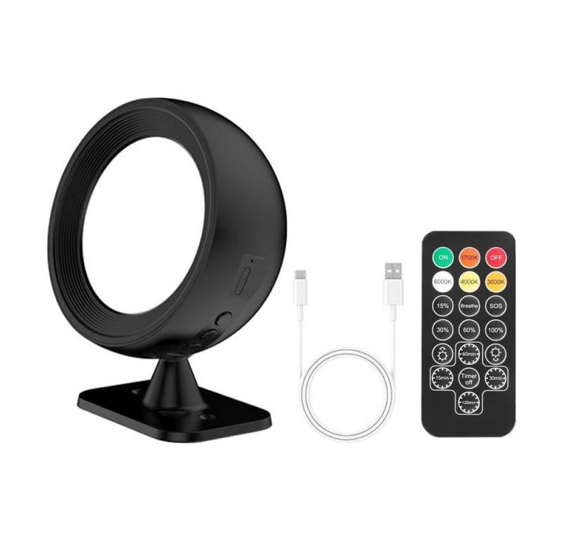 PRIISF Nachttischlampe LED Wandleuchte Innen Wandlampe Wandlichter leselicht Dimmbar mit Akku, USB-Ladefunktion, 4 Helligkeitsstufen 4 Farbmodi 360° drehbare,Touch Control mit Fernbedienung, ohne bohren und stromanschluss, für Schlafzimmer Treppenhaus Flur Wohnzimmer kabellose wandleuchten von PRIISF