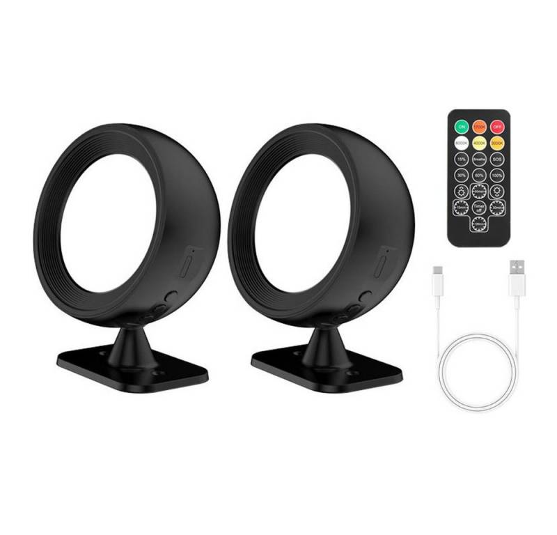 PRIISF Nachttischlampe LED Wandleuchte Innen Wandlampe Wandlichter leselicht Dimmbar mit Akku, USB-Ladefunktion, 4 Helligkeitsstufen 4 Farbmodi 360° drehbare,Touch Control mit Fernbedienung, ohne bohren und stromanschluss, für Schlafzimmer Treppenhaus Flur Wohnzimmer kabellose wandleuchten von PRIISF