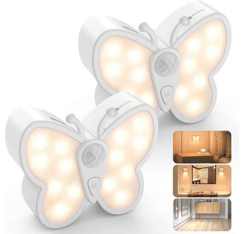 PRIISF Schreibtischlampe LED Nachtlicht mit Bewegungsmelder USB-Akku Treppenlicht Wandleuchte, Magnetischer, Dimmbar Unterbauleuchte Schranklampe Orientierungslicht Dekolicht, Wiederaufladbare LED Leuchte, Treppenbeleuchtung Treppenleuchte Stufenlicht, für Kinderzimmer, Schlafzimmer, Küche, Flur, Garderobe, Wohnzimmer von PRIISF