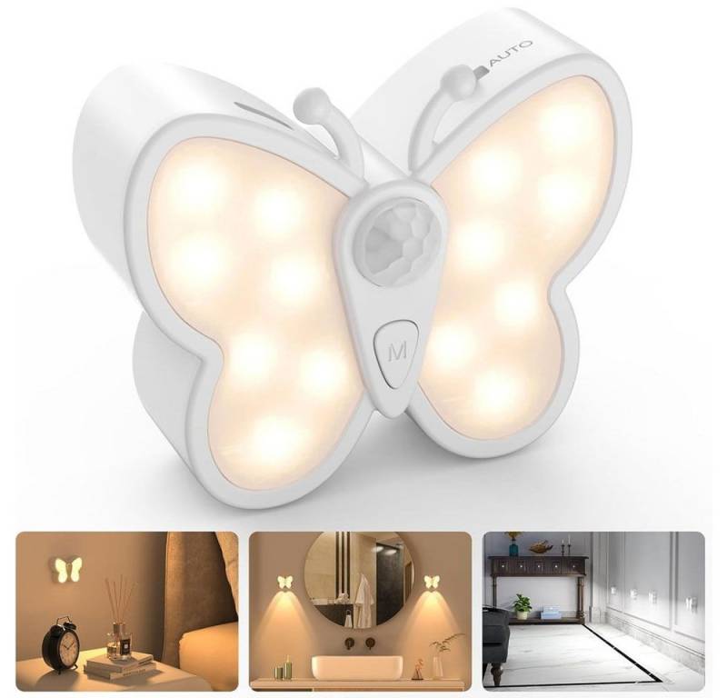 PRIISF Schreibtischlampe LED Nachtlicht mit Bewegungsmelder USB-Akku Treppenlicht Wandleuchte, Magnetischer, Dimmbar Unterbauleuchte Schranklampe Orientierungslicht Dekolicht, Wiederaufladbare LED Leuchte, Treppenbeleuchtung Treppenleuchte Stufenlicht, für Kinderzimmer, Schlafzimmer, Küche, Flur, Garderobe, Wohnzimmer von PRIISF